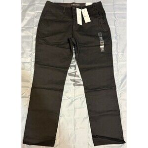 Calvin Klein Slim Fit Stretch Pants 33x30 Black Infinite Flex Chino NWT New
